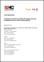 Collection of criteria to quantify the quality and cost competitiveness for solar cooling systems