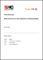 Final report on State of the art on new collectors & characterization for solar cooling